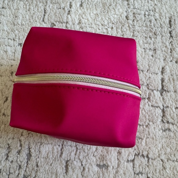 Too Faced Hot Pink Fuchsia Pink Square Makeup Bag Toiletry Bag - Picture 4 of 8
